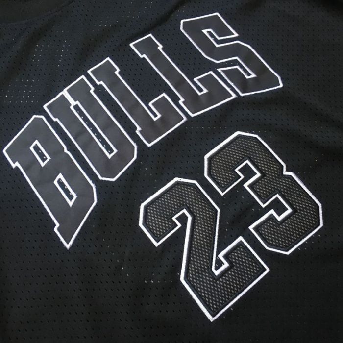 Men's Michael Jordan Black Retro Classic Team Short Sleeve Jersey