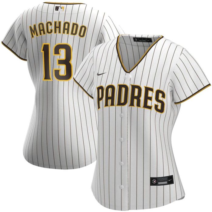 Women's Manny Machado White&Brown Home 2020 Player Team Jersey