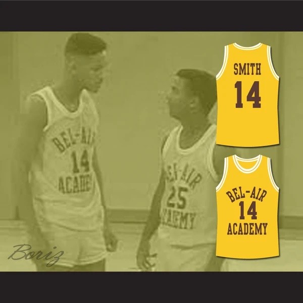 The Fresh Prince of Bel-Air Will Smith Bel-Air Academy Yellow Basketball Jersey