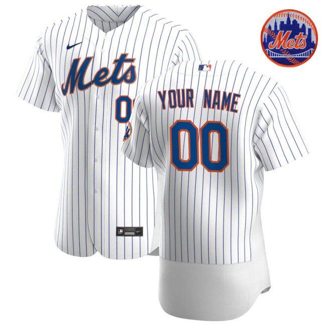 Men's White&Royal 2020 Home Authentic Custom Team Jersey