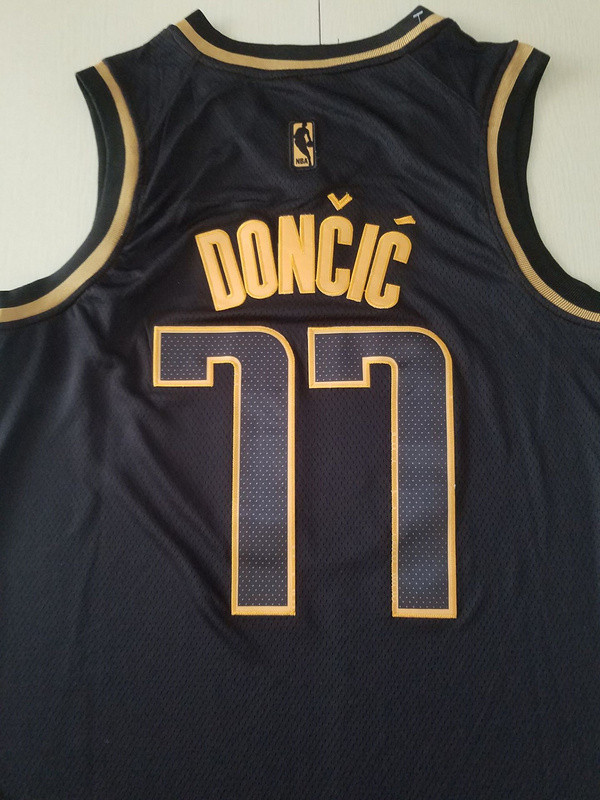 Luka Dončić 77 Black Golden Edition Jersey