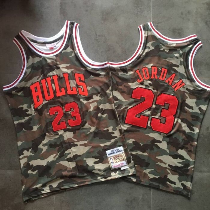 Men's Michael Jordan Camouflage Retro Classic Team Jersey