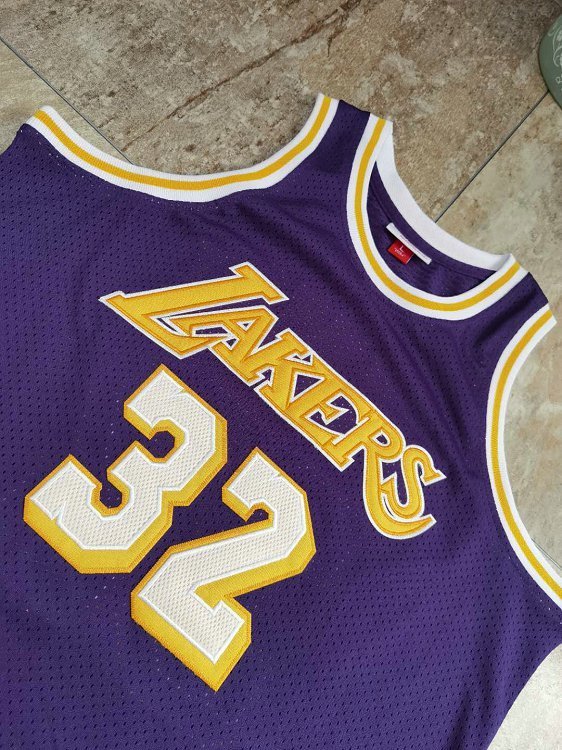 Men's Earvin Johnson Purple Retro Classic Team Jersey