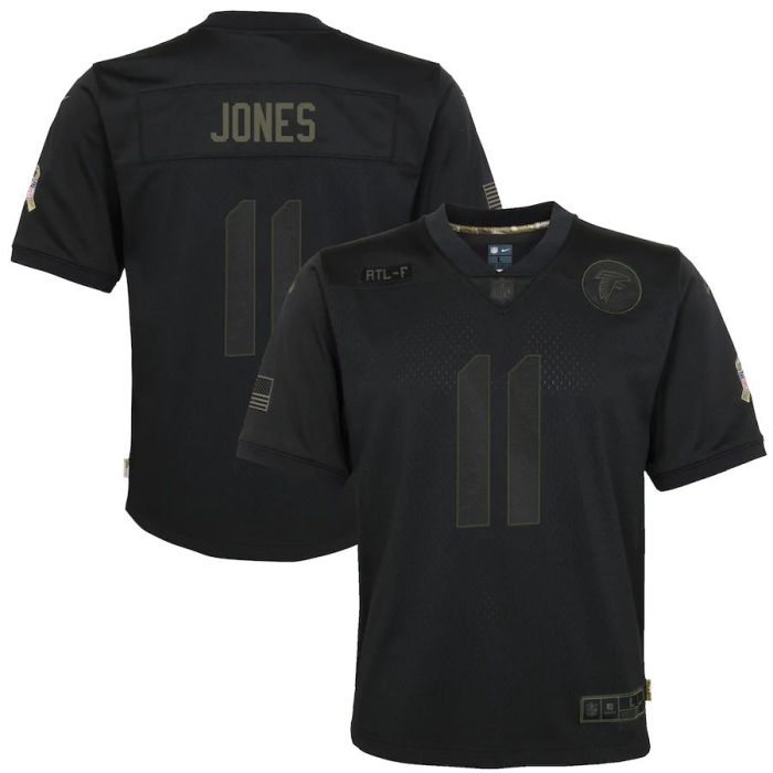 Youth Julio Jones Black 2020 Salute to Service Player Limited Team Jersey