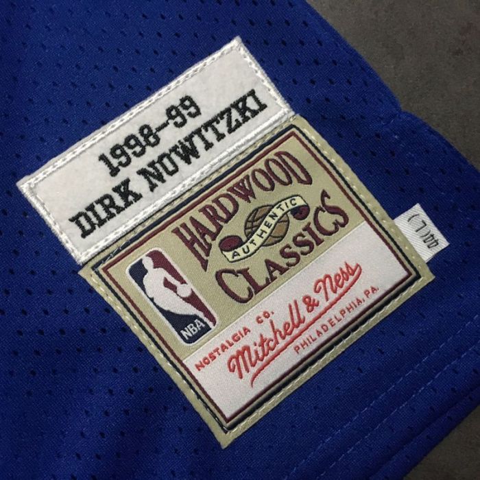 Men's Dirk Nowitzki Blue Retro Classic Team Jersey