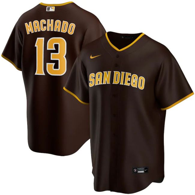Men's Manny Machado Brown Road 2020 Player Team Jersey
