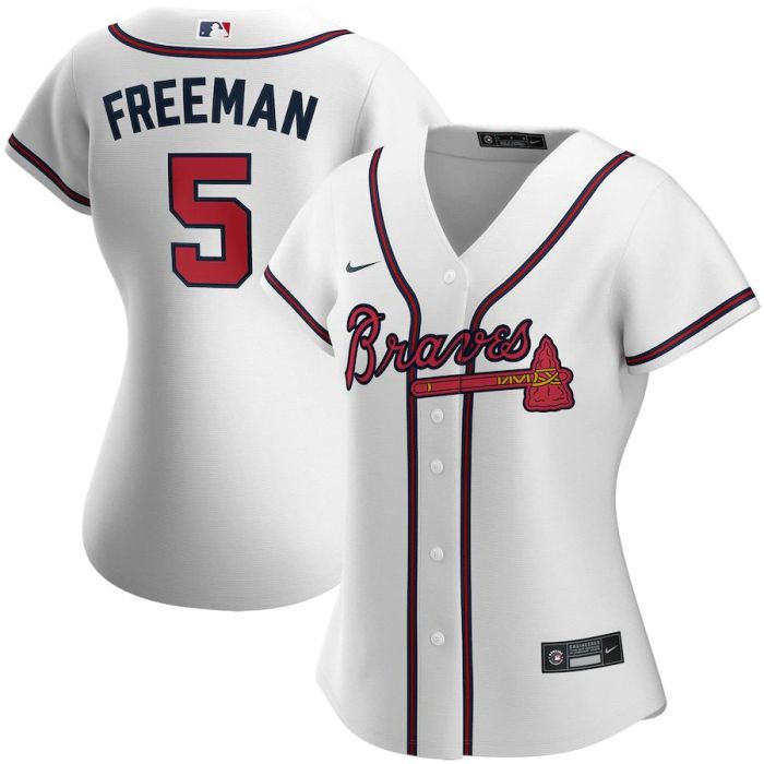 Women's Freddie Freeman White Home 2020 Player Team Jersey
