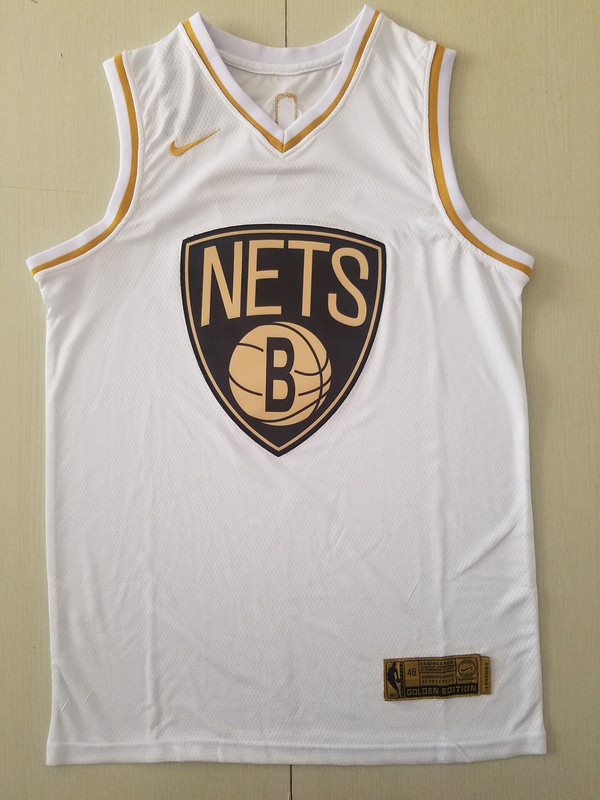 Kevin Durant 7 White Golden Edition Jersey