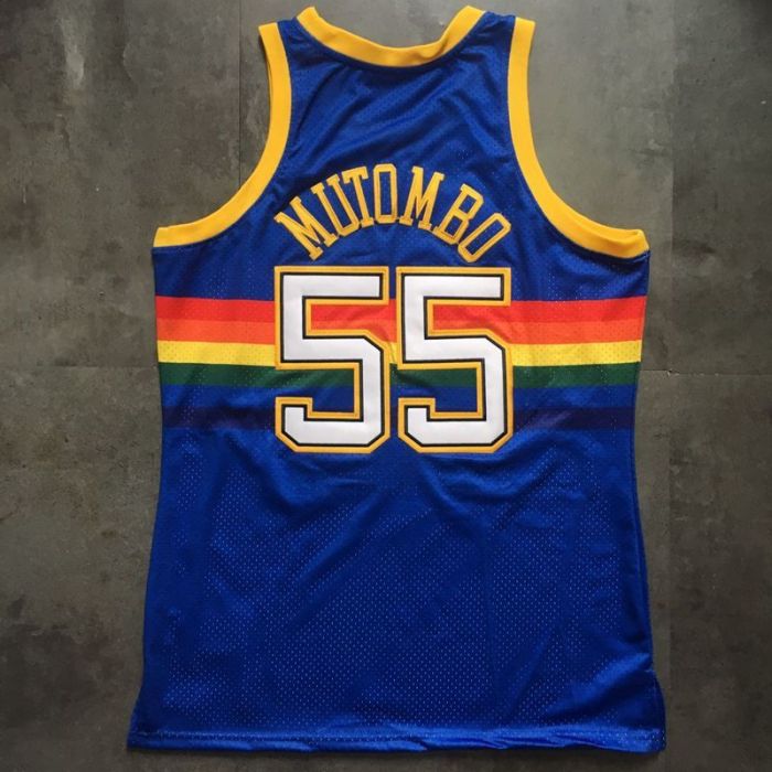 Men's Dikembe Mutombo Blue Retro Classic Team Jersey