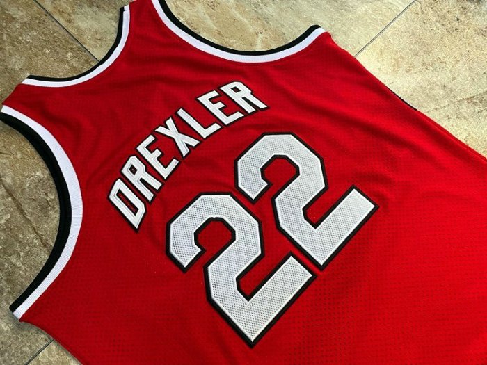 Men's Clyde Drexler Red Retro Classic Team Jersey