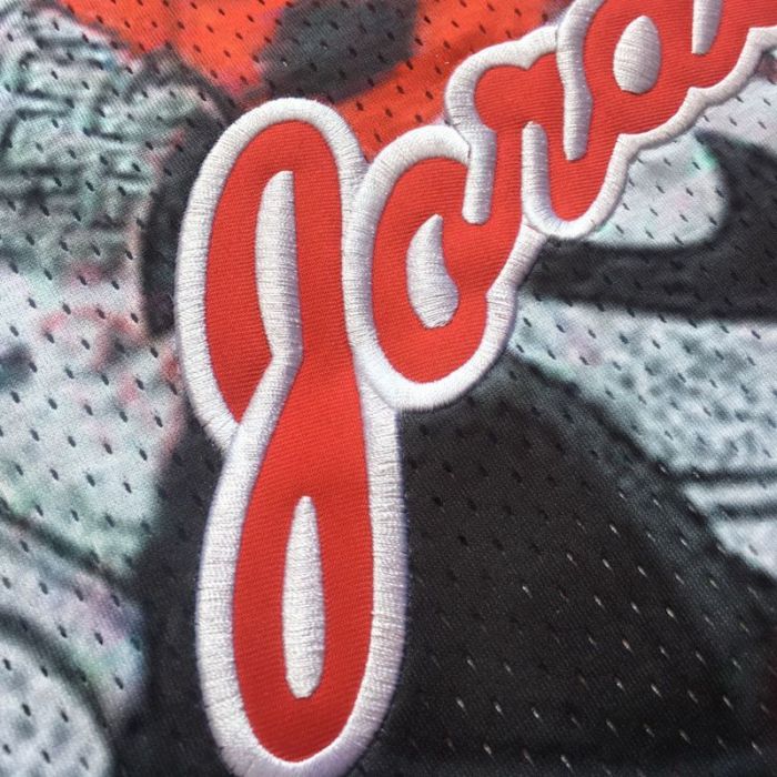 Men's Michael Jordan Gray And Red Retro Classic Team Jersey