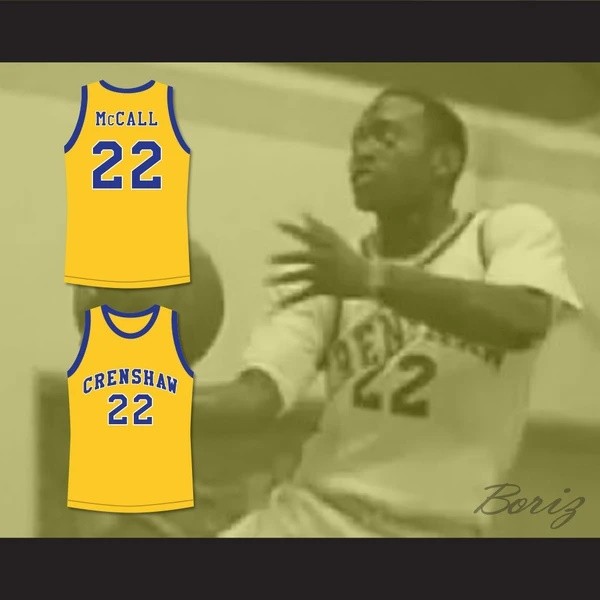 Quincy McCall 22 Crenshaw High School Yellow Basketball Jersey Love and Basketball