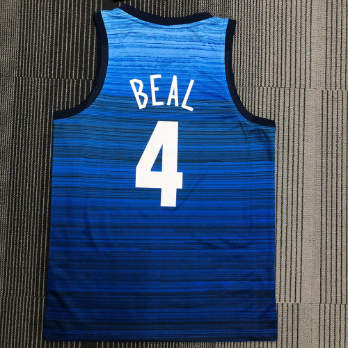 Thai Version Men's Bradley Beal Navy USA Basketball Player Jersey