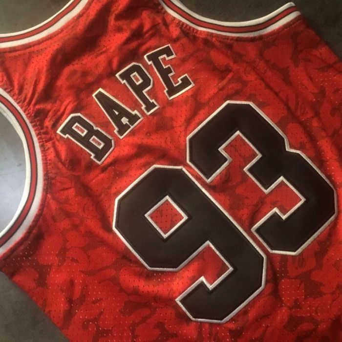 Men's BAPE Red Retro Classic Team Jersey