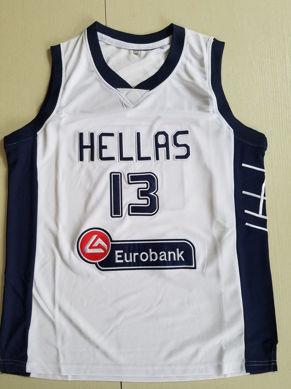 Giannis Antetokounmpo 13 Greece College White Basketball Jersey