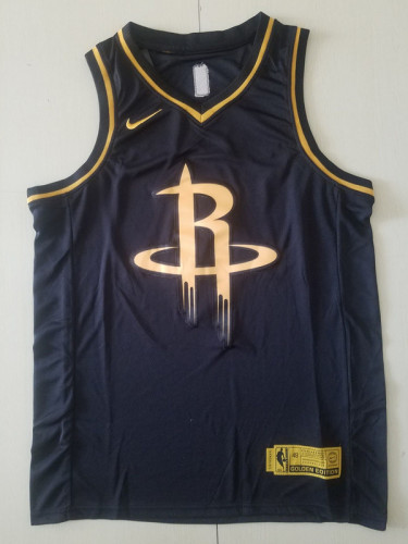 Russell Westbrook 0 Black Golden Edition Jersey