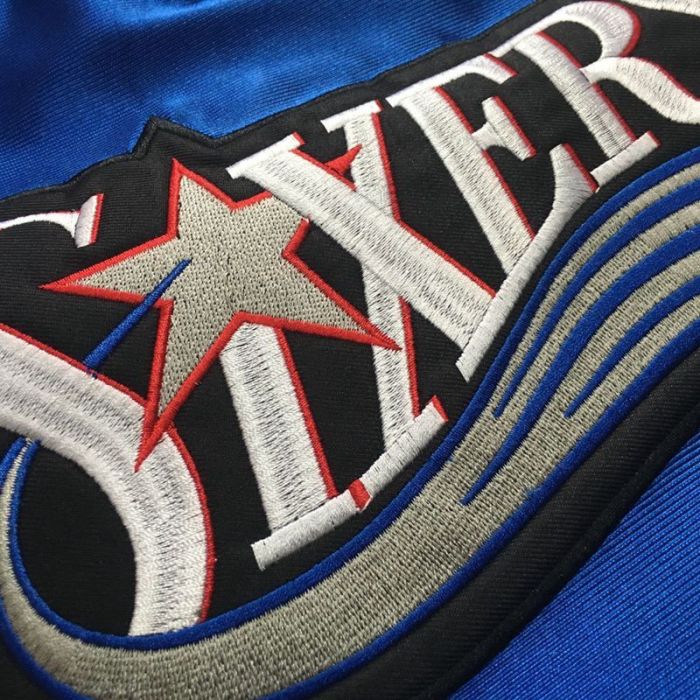 Men's Allen Iverson Blue Retro Classic Team Jersey