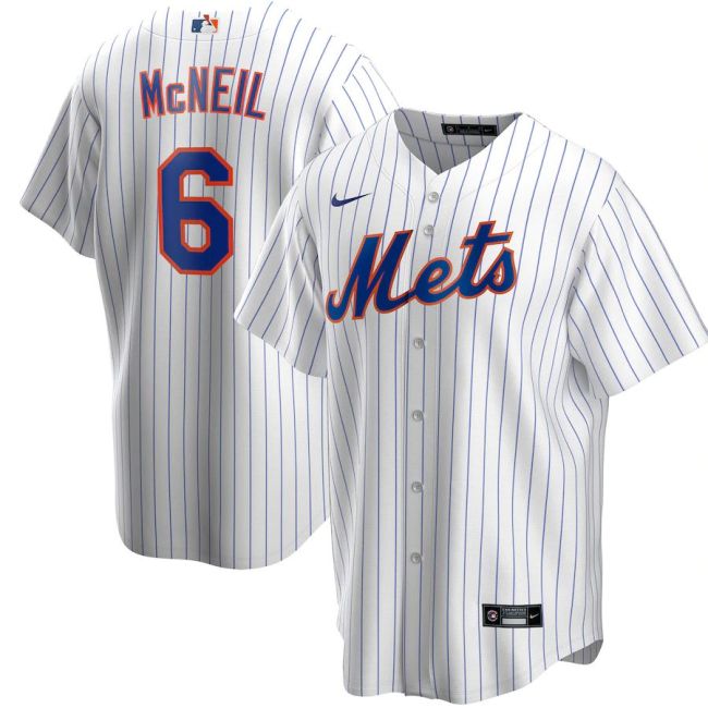Youth Jeff McNeil White&Royal Home 2020 Player Team Jersey