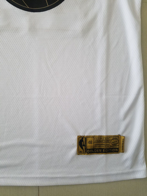 LeBron James 23 White Golden Edition Jersey