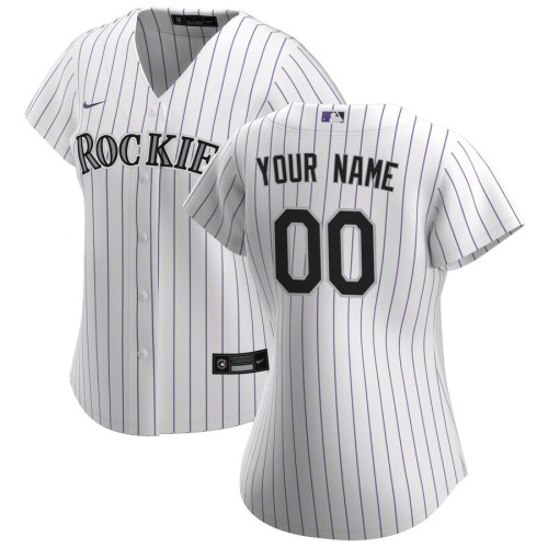 Women's White&Purple 2020 Home Custom Team Jersey