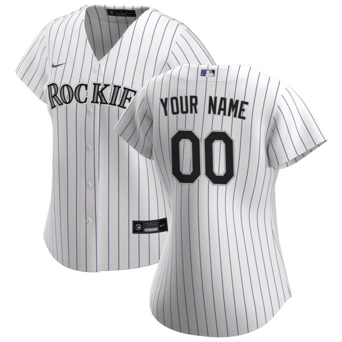 Women's White&Purple 2020 Home Custom Team Jersey