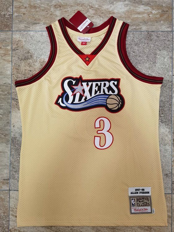 Men's Allen Iverson Golden Retro Classic Team Jersey