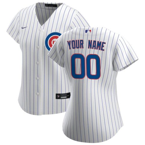 Women's White&Royal 2020 Home Custom Team Jersey