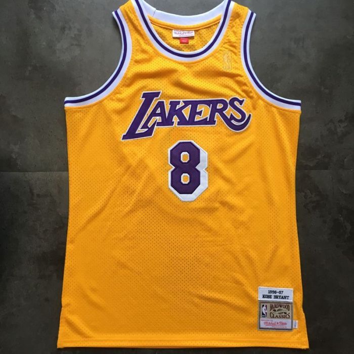 Men's Kobe Bryant Yellow Retro Classic Team Jersey