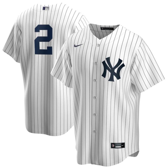 Men's Derek Jeter White&Navy Team Jersey
