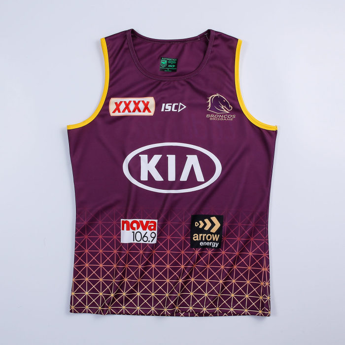 Brisbane Broncos 2020 Men's Training Rugby Singlet