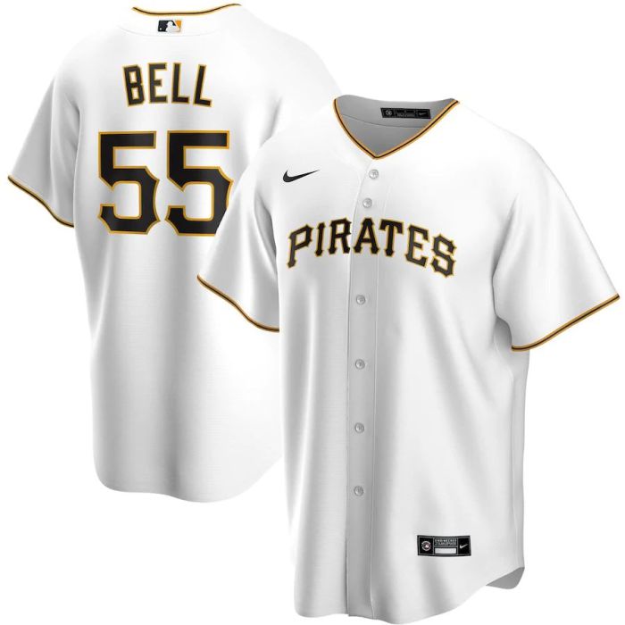 Men's Josh Bell White Home 2020 Player Team Jersey