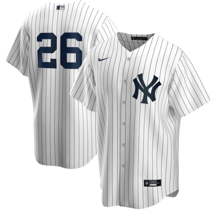 Men's DJ LeMahieu White&Navy Home 2020 Player Team Jersey