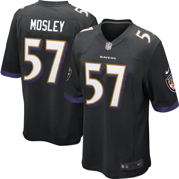 Youth C.J. Mosley Black Alternate Player Limited Team Jersey