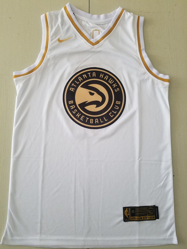 Trae Young 11 White Golden Edition Jersey