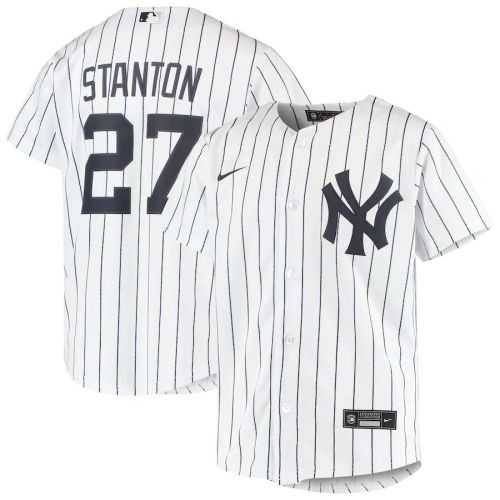 Youth Giancarlo Stanton White&Navy Home 2020 Player Team Jersey