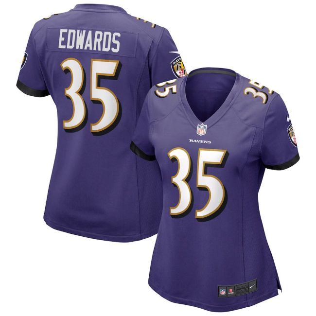 Women's Gus Edwards Purple Player Limited Team Jersey