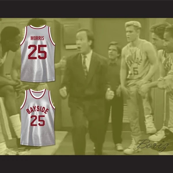 Saved By The Bell Zack Morris 25 Bayside Tigers Basketball Jersey