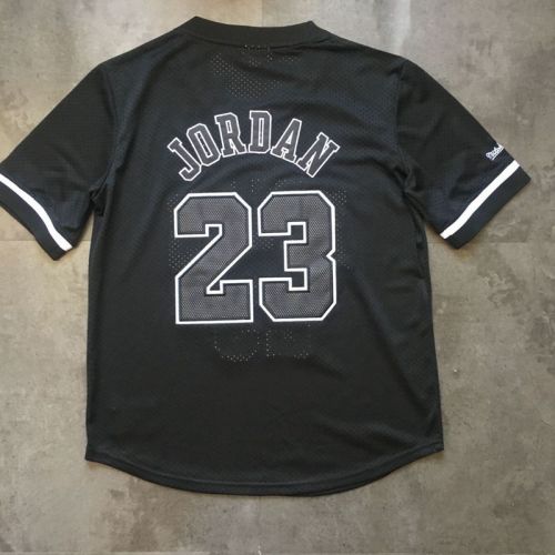 Men's Michael Jordan Black Retro Classic Team Short Sleeve Jersey