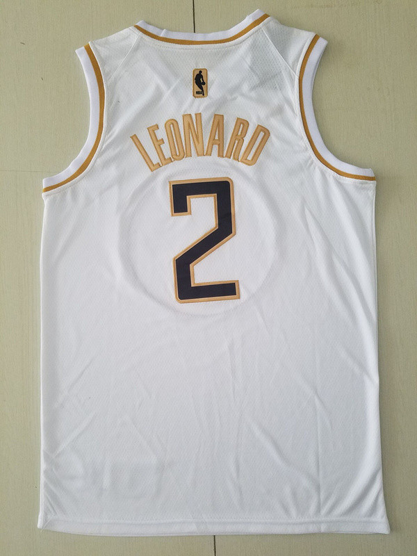 Kawhi Leonard 2 White Golden Edition Jersey