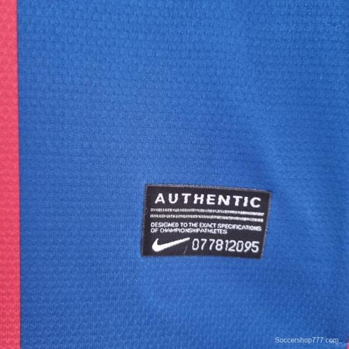 Retro Barcelona Long Sleeve 2006 UEFA Champions League Home Soccer Jersey