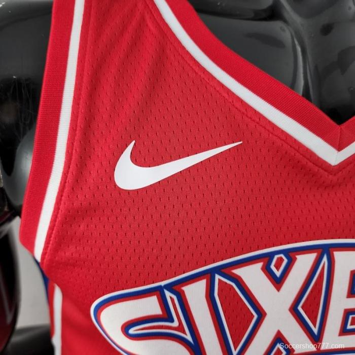 Rookie Philadelphia 76ers Iverson #3 Red NBA Jersey