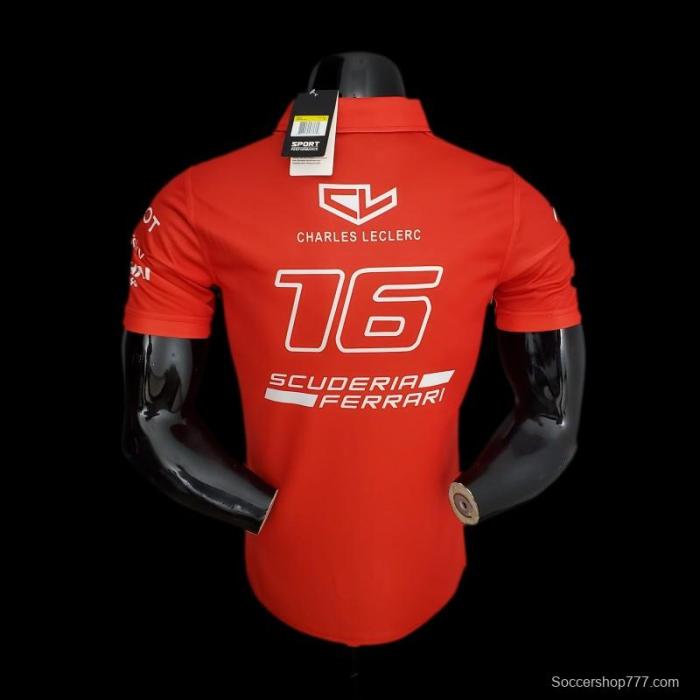 F1 Formula One 2022 Ferrari Polo Red