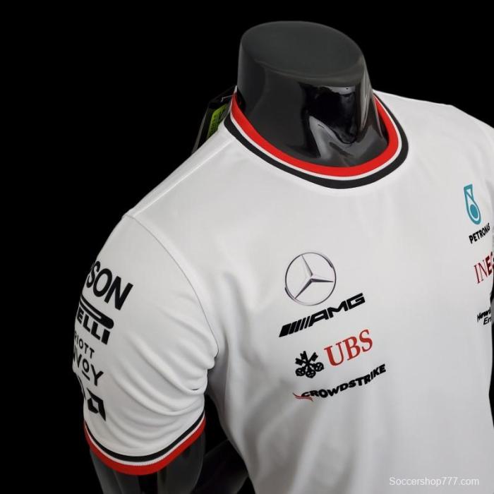 F1 Formula One Racing Suit; Mercedes White
