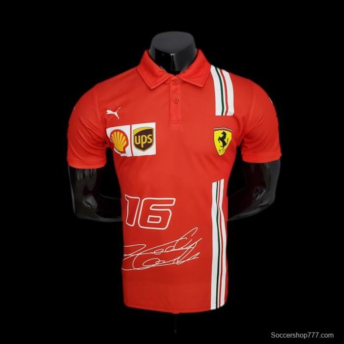 F1 Formula One 2022 Ferrari Polo Red