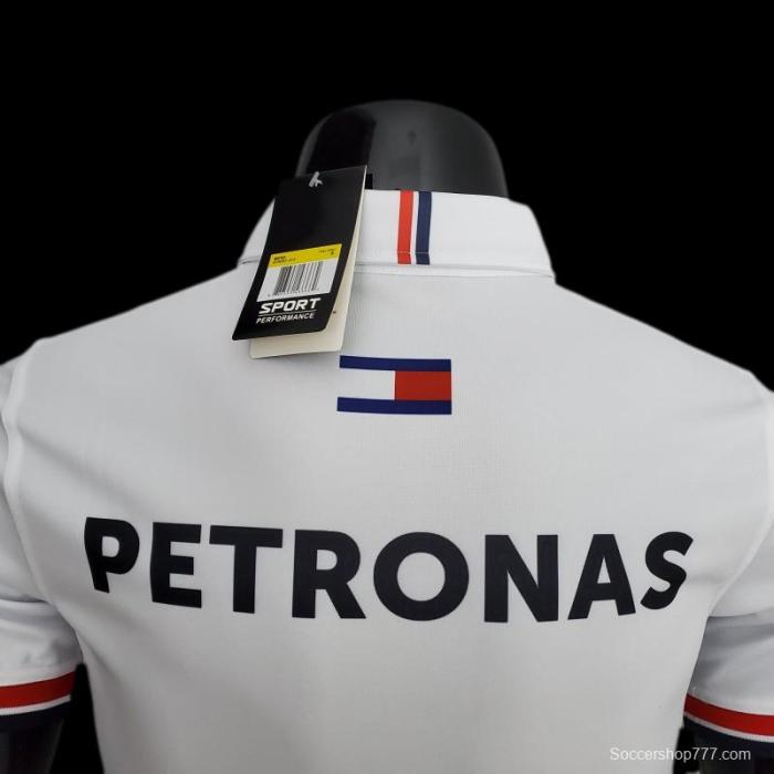 F1 Formula One 2022 Racing Suit Mercedes Polo White
