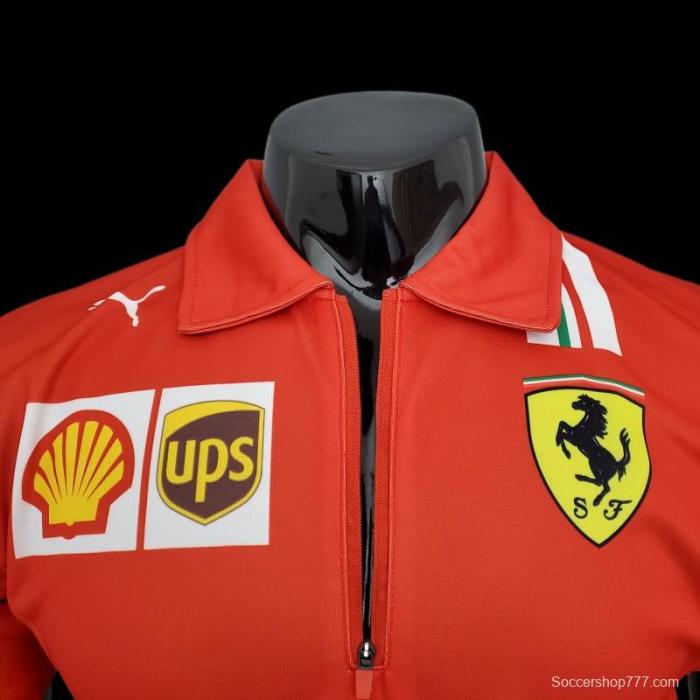 F1 Formula One; Ferrari Racing Suit Polo Red