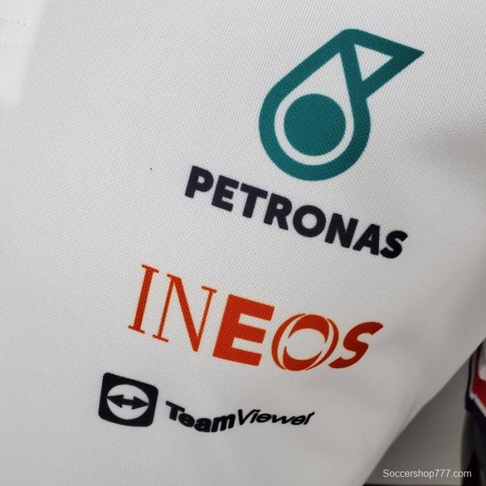 F1 Formula One 2022 Racing Suit Mercedes Polo White