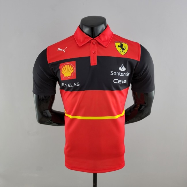 2022 F1 Ferrari Red/Yellow Polos #0006