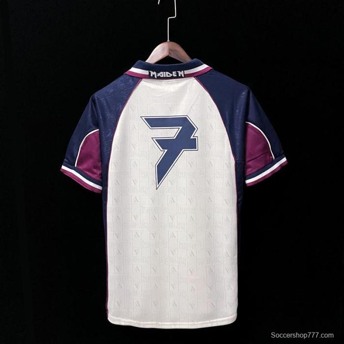 Retro 1999 West Ham Iron Maiden Away Soccer Jersey