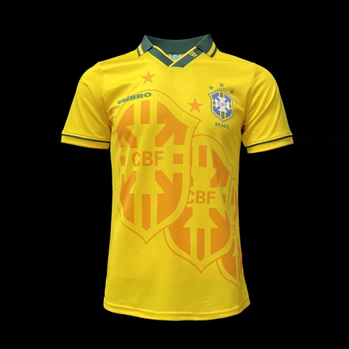 Retro 1994 Brazil Home Soccer Jersey